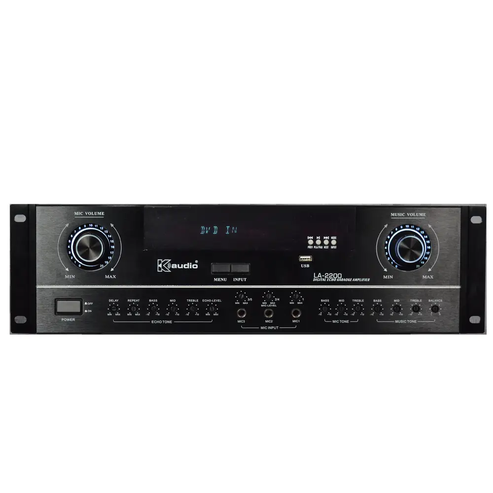 K-Audio Pro LA2200 power amplifier rear panel